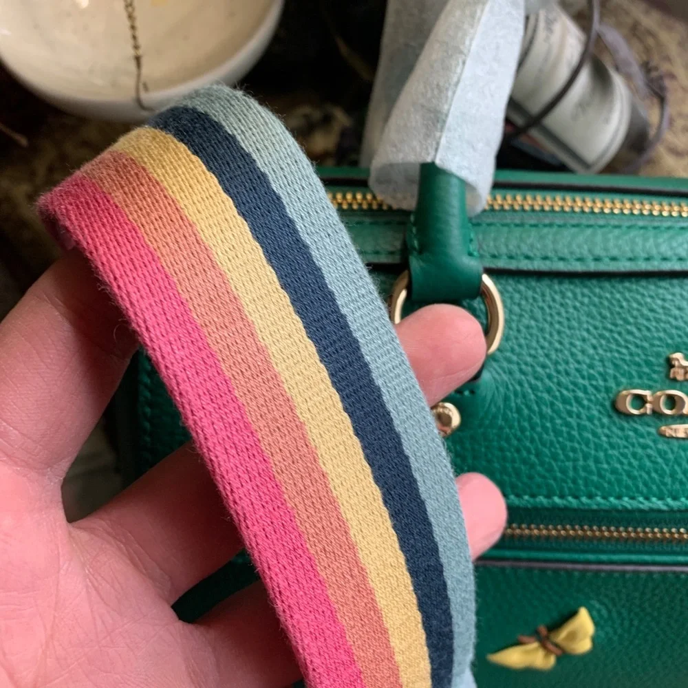 SOLD⛔️Authentic COACH Leather patches zip top satchel/Crosby - Picture 3 of 16